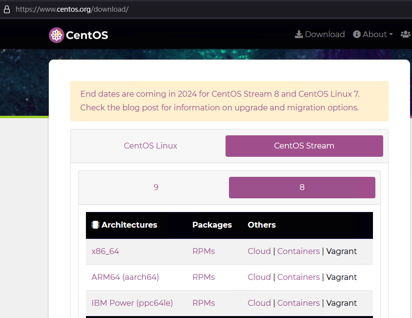 weiyigeek.top-CentOS Steam 8下载图